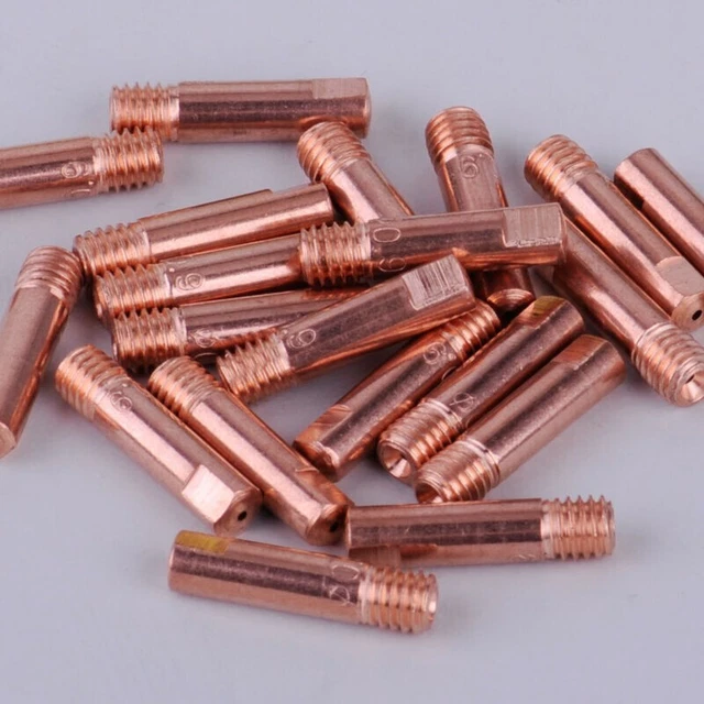 20XThread M6 Contact Tips 0.9mm Gas Nozzle-Copper For MB-15AK-MIG Welding-Torch