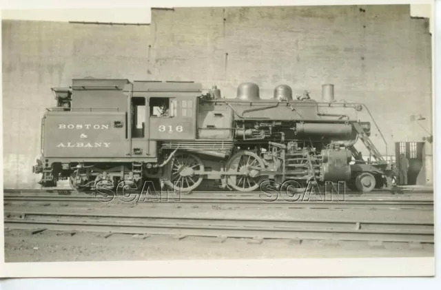 0A004 Rppc 1936 Boston & Albany Railroad 2-6-4T Locomotive #316 Allston Ma