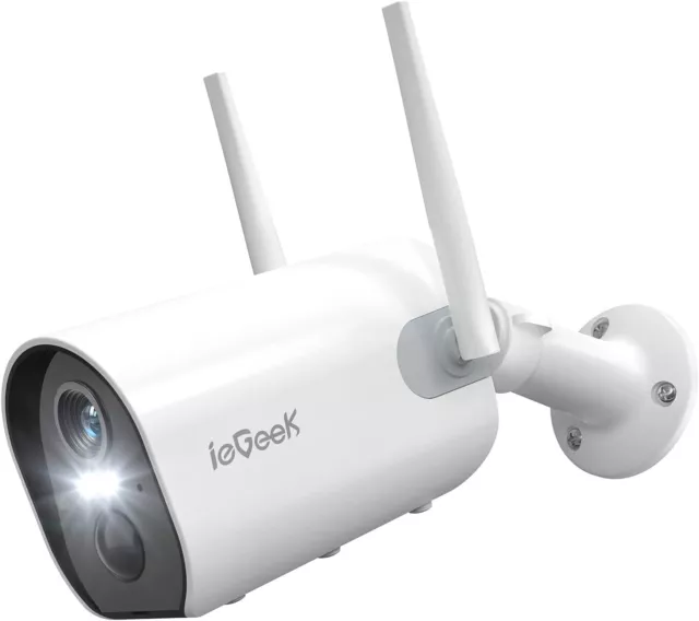 ieGeek Outdoor 2K Wireless Security Camera Home WiFi Battery CCTV System Alexa