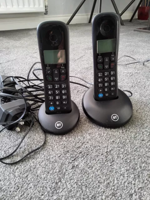 BT Everyday Twin Double Home Cordless Phone  Black