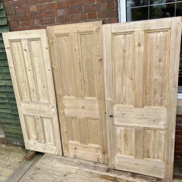 Reclaimed Victorian 4 panel stripped pine internal doors.