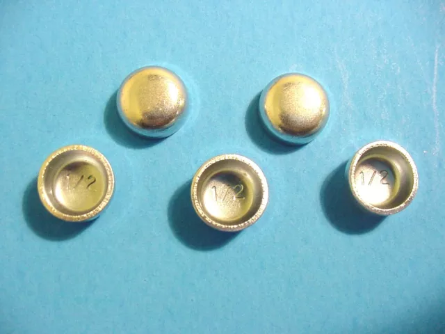 Fits Ford 5pk 1/2" Freeze Expansion Plugs Zinc Plated Steel Engine Cylinder NOS