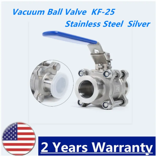 Stainless Steel 304 KF-25 Manual Vacuum Ball Valve Both Sides KF-25 Flange