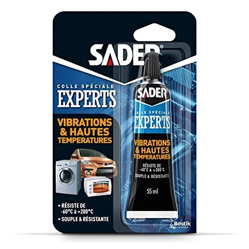 Sader Colle Vibrations et Hautes Températures  Colle Souple Extra Forte  Colle