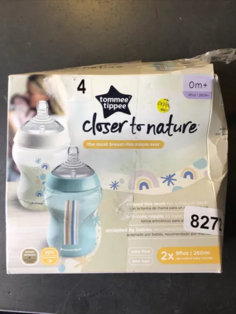 Tommee Tippee Closer to Nature Baby Bottles 9oz Two Bottles