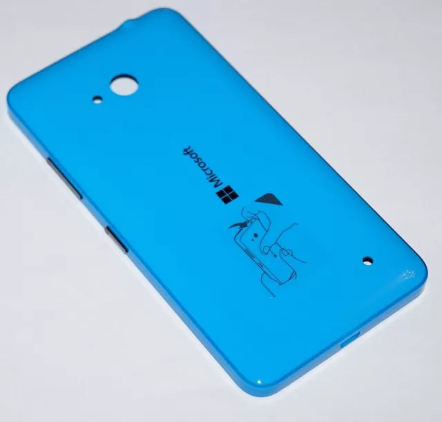 Original Microsoft Lumia 640 Akkudeckel Battery Cover Cyan Blau blau
