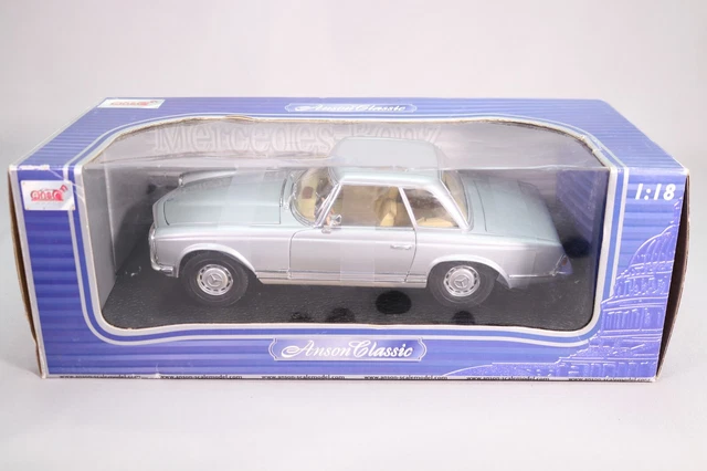 Ax242 Anson Classic 1/18 1:18 Mercedes Benz 280sl Cabriolet Ref 30389 Blanc