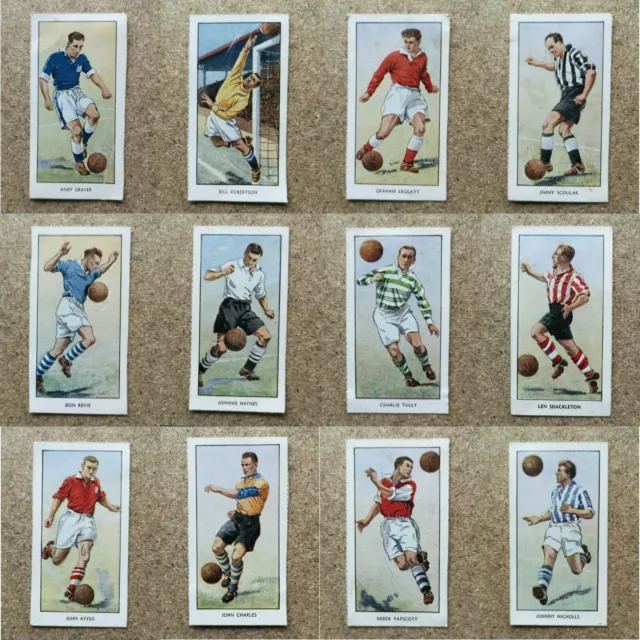 Wizard Famous Footballers 1955 Thomson einzelne Fußball Zigarettenkarten - verschiedene
