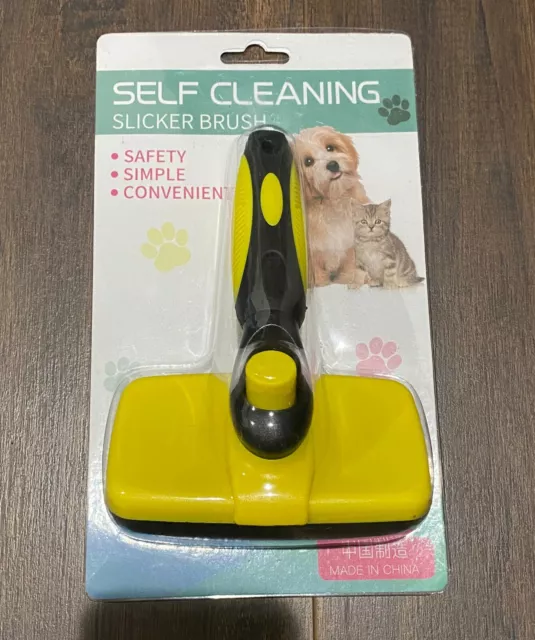 Pet Dog Cat Hair Remover Comb Grooming Massage Self Cleaning Slicker Brush USA