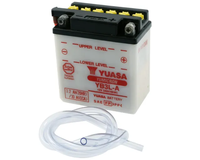 Batterie 12V 3Ah YUASA YB3LA sans acide de batterie