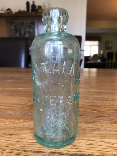 Antique W M T. Allen Paterson NJ Aqua Hutch Hutchinson Soda Bottle New Jersey 16