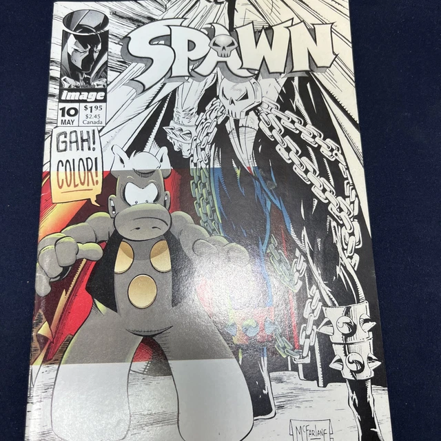 SPAWN #10 F/VF, Dave Sim Cerebus, Todd McFarlane, Image Comics 1993 Stock Image