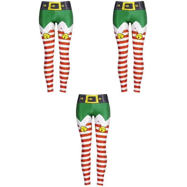 3 paia di Legging Pantaloni Ragazze Di Natale Collant
