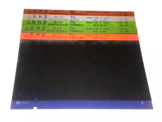 Microfich Catalogue de Pièces Rechange Khd / Deutz Tracteur D 4807 Stand 10/1980