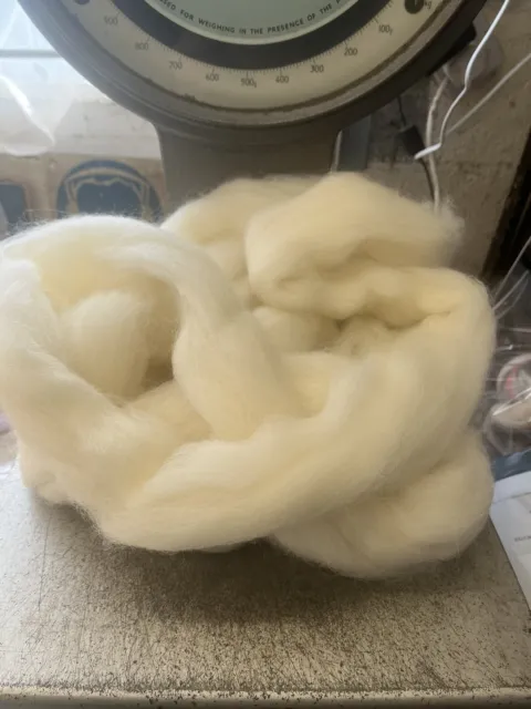 Natural White Dorset Wool Roving/Laps 100g for Crafting/Spin/Felt