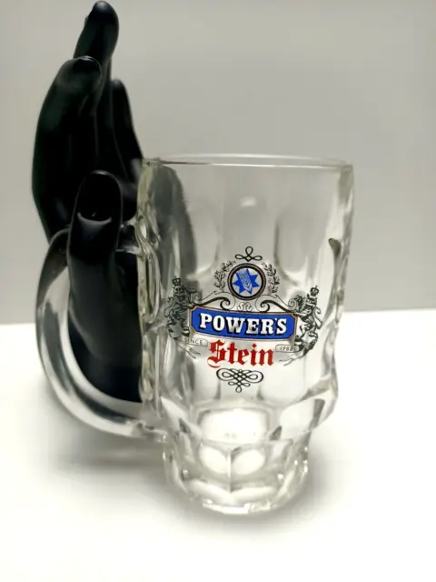 Powers Beer Stein Mug - 350ml - Man Cave Collectible Glass Powers Logo Gift --