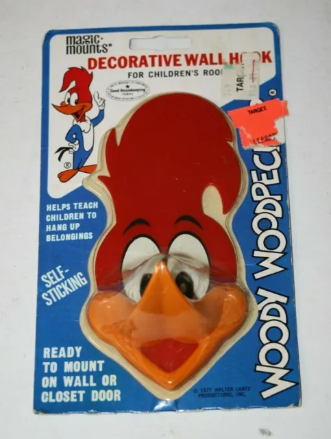 Vintage Woody Woodpecker Wall Hanger. 1977 Walter Lantz Productions NOS