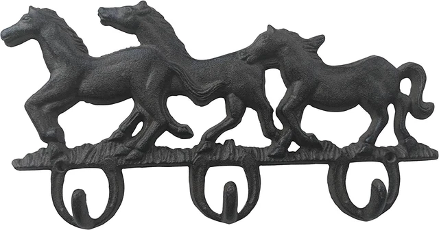 Comfy Hour Antique and Vintage Animal Collection Cast Iron Three Running Horse