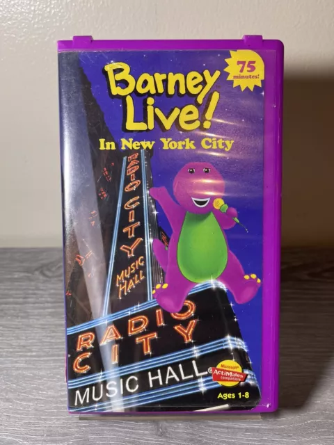 BARNEY LIVE! IN New York City VHS tape Feature length Clamshell 1994 ...