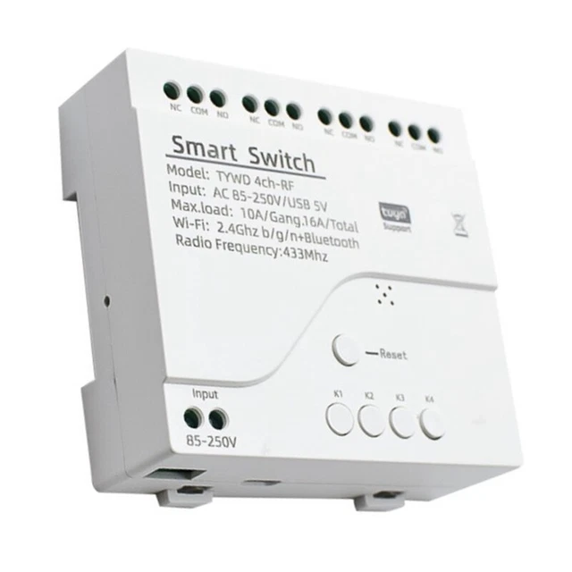 Modulo interruttore motore Tuya Wifi 433 radiocomando 4 CH relè di punta per Ale2480