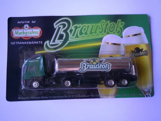 Braustolz Brauerei mit Markgrafen Getränke MAN Tank SZ 1:87  rar