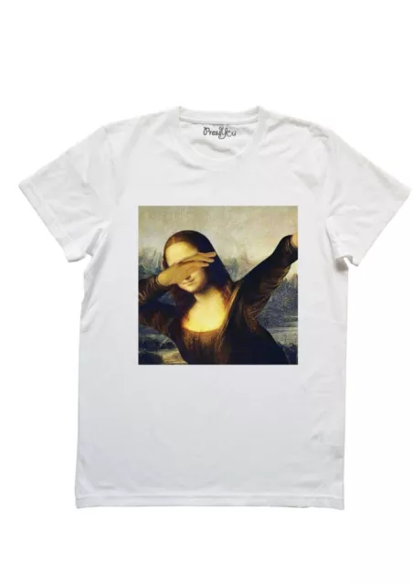 T-Shirt Maglietta Monna Lisa Gioconda Leonardo Da Vinci Dab SIMPATICA  DIERT 806