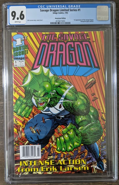 The Savage Dragon #1 - Cgc 9.6 - Newsstand Variant