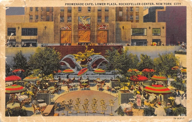 Lower Center Rockefeller AL4-69) PROMENADE CAFE Lower Plaza Rockefeller Center New York City EUR ...
