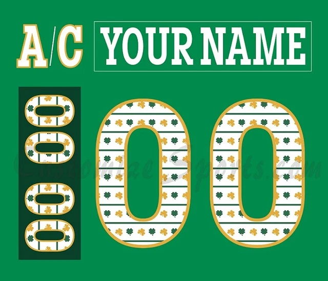 FLORIDA PANTHERS CUSTOMIZED Number Kit for 2023 St Patrick's Day