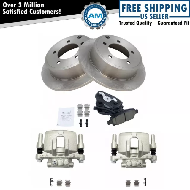 Rear Ceramic Disc Brake Pads Rotors & Calipers Kit for Chrysler New