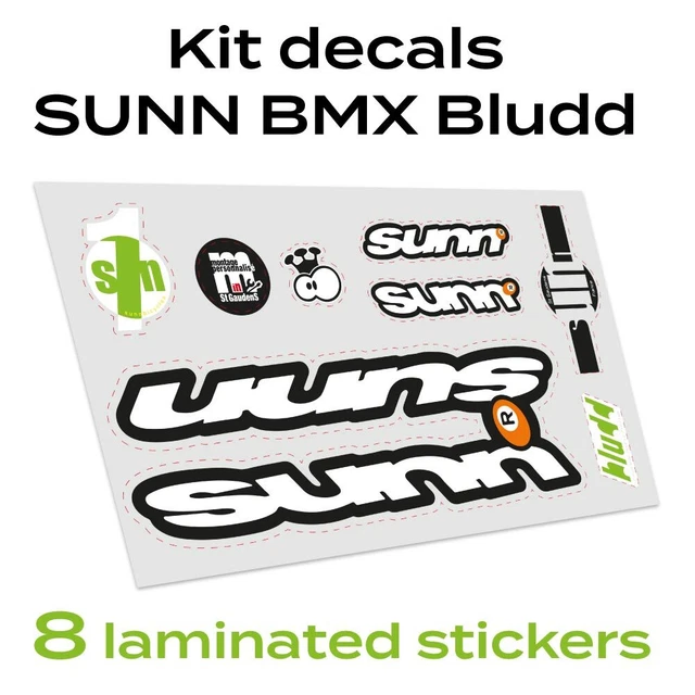 Kit Déco SUNN VTT Vintage Néo-rétro - Autocollants Camouflage Pour Cadre, Made In France