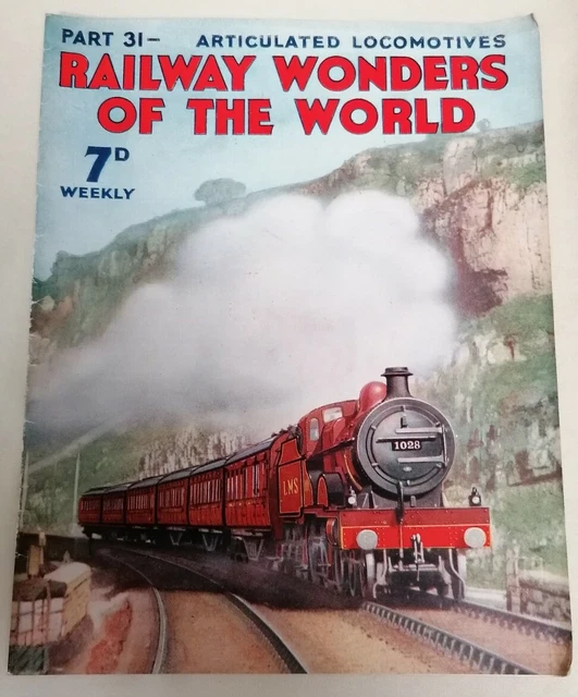MAGAZINE - ANTIQUE 1935 Railway Wonders Of The World Part 31 Trains ...