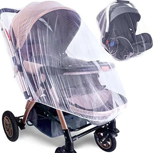 Mosquito Net for Stroller - 2 Pack Durable Baby Stroller Mosquito Net -