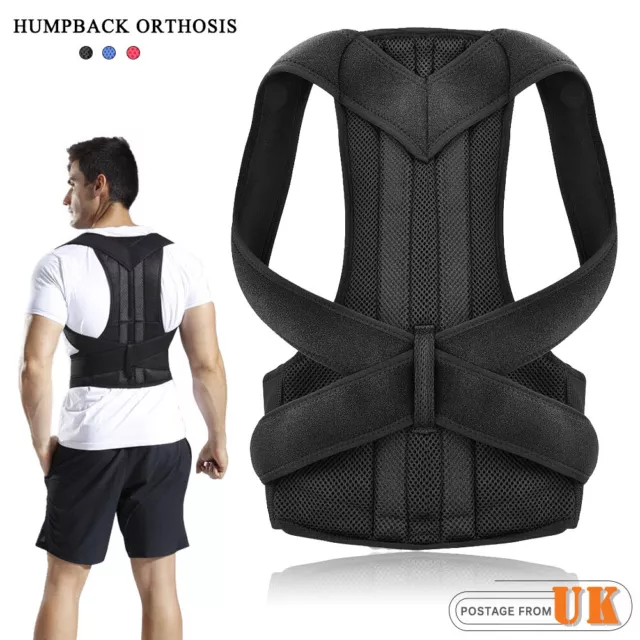 Posture Corrector Body Brace Back Lumbar Shoulder Support Belt Adjustable Unisex