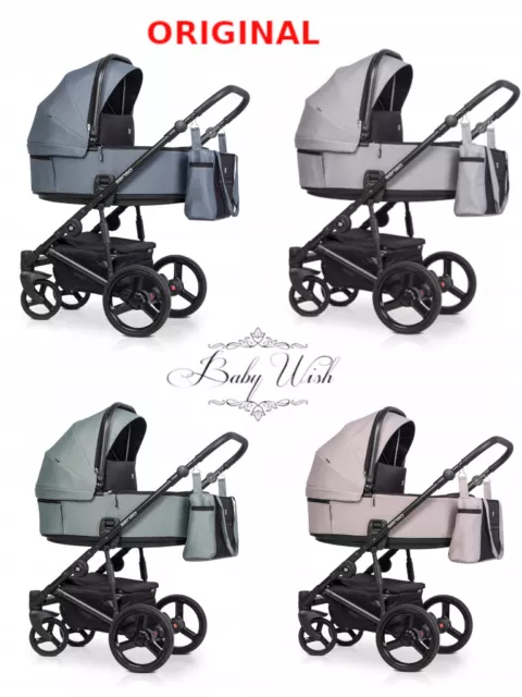 Riko Senso Bebé Silla de Paseo Cochecito Capazo + + Asiento Coche + Isofix Base