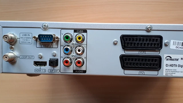 Sat Receiver Mit Ci+ Slot Für Sky SAT-RECEIVER SKYMASTER DCHD 9000 HDTV CI Slot USB Aufnahmefunktion PVR