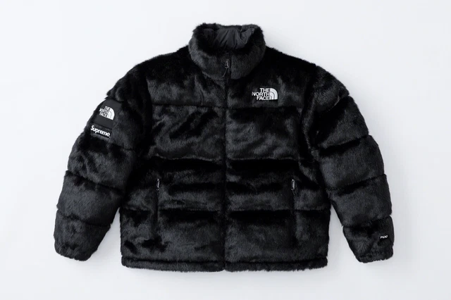 Original Supreme X The North Face "FW20" Faux-Fur Nuptse Jacket "Black" Medium