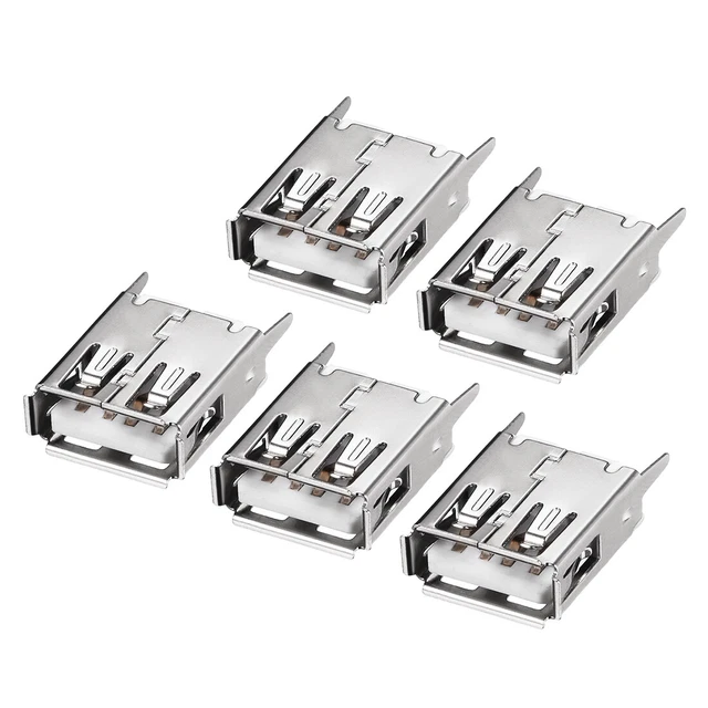 Circuito stampato connettore USB A Jack femmina 4 pin verticale rettilineo 5pz
