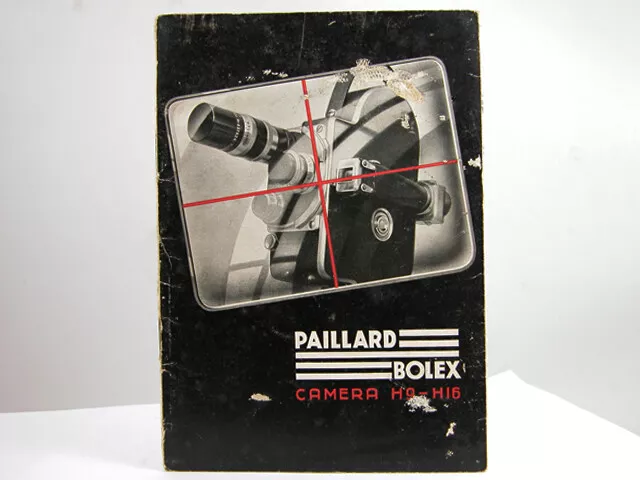 BOLEX 16mm Non-Reflex Movie Camera Factory INSTRUCTION MANUAL H8 and H16