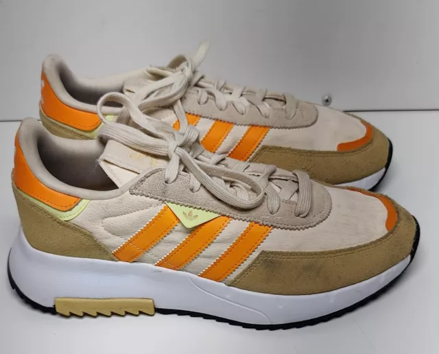 Adidas Originals Retropy F2 Men's Size 9.5 White Yellow Orange Beige GW1665