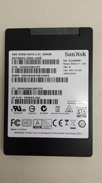 SanDisk X300s SD7SB3Q-256G-1006 256 GB 2.5" SATA III Solid State Drive