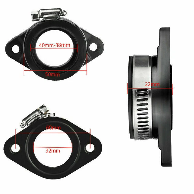 ADAPTER FOR CARBURETTOR intake manifold carburettor flange rubber for Pwk 32mm34 mm £9.24