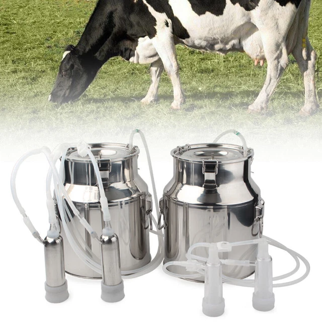 14L Electric Milk Milking Machine Vacuum Impulse Pump Cow Milker EU Plug