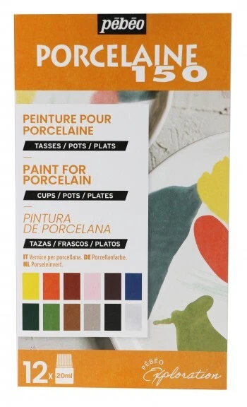 Pebeo Porcelaine 150 Cerámica Pintura Exploración Set #2 12 x 20 ML