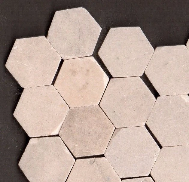 250 Pieces White Mosaic Antique Original Period Stoneware Floor Tiles Reclaimed