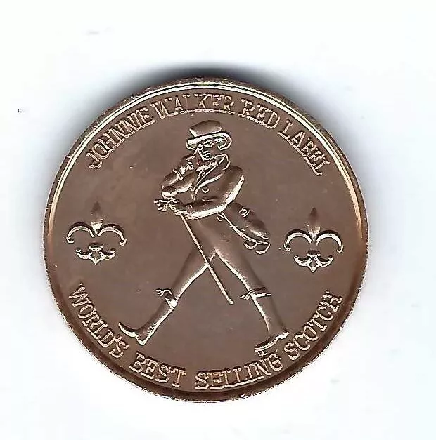 1969 New Orleans Saints Football Schedule Johnny Walker Red Scotch Coin Medal