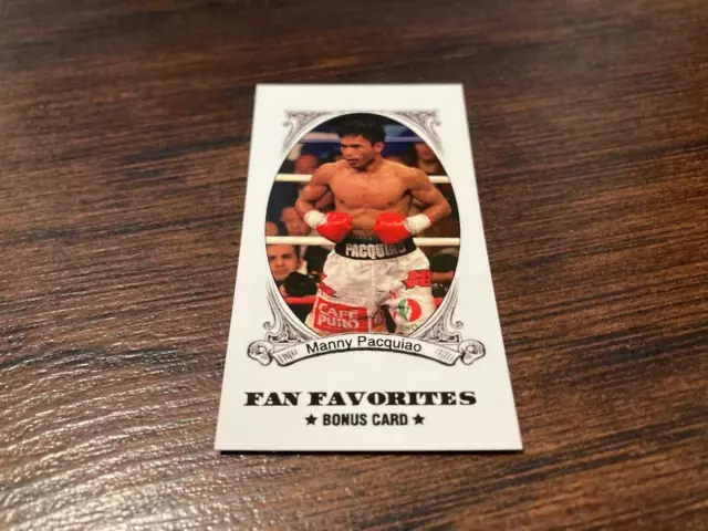 Rare Manny "PacMan" Pacquiao 2011 Fan Favorites Mini Bonus Insert Rookie RC #BC1 Rare Manny "PacMan" Pacquiao 2011 Fan Favorites Mini Bonus Insert Rookie RC #BC1