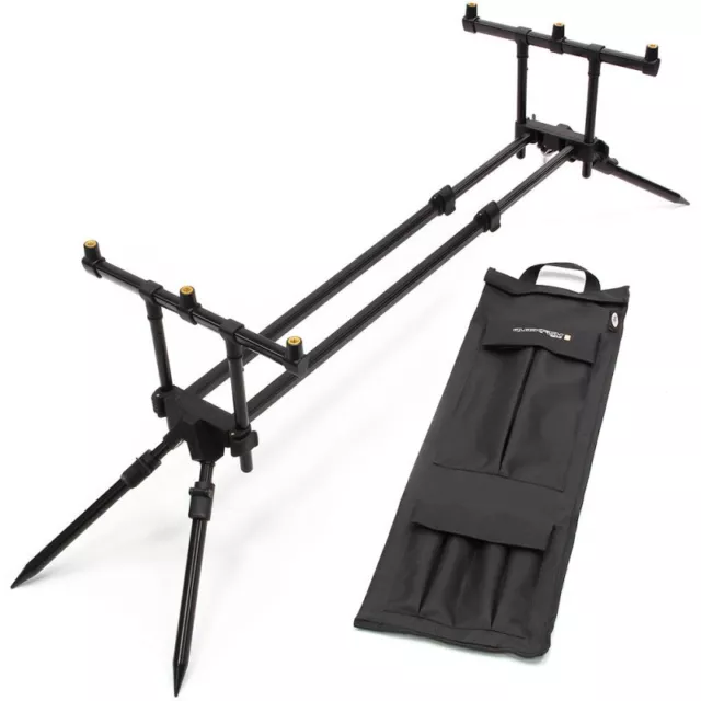 Rutenständer Rod Pod 3 Ruten verstellbar NGT Quickfish MK2 Aluminium Tasche