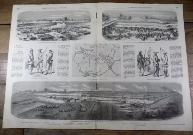 Cochinchine Ki-Hoa Vietnam Gravure Engraving 1861
