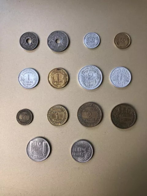 Lot pièces de monnaie III ème et IV ème Républiques
